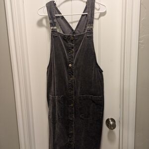 Gray Denim Midi Dress